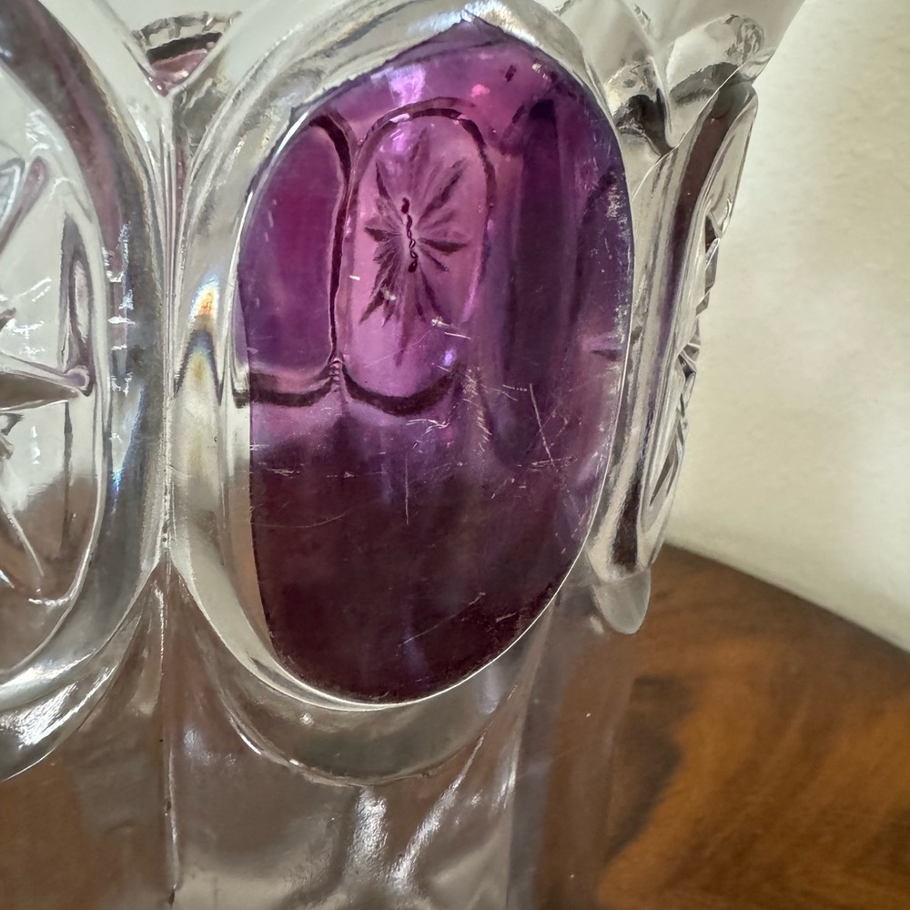 Antique Pitcher by: US Glass Co. EPAG 15155 pattern Nobby Bull’s Eye, Cromwell - Picture 11 of 13